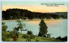 Postcard North Shore, Lake Cobbosscecontee, Manchester ME Maine A172 picture