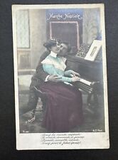 Postcard Beautiful Couple Sitting on Piano Poem Written on Card R50 picture