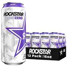Rockstar Pure Zero Sugar Grape Energy Drink, 16 oz, 12 Pack Cans picture