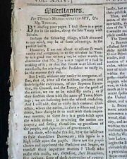 The Hated JOHN JAY'S TREATY w/ England Alexander Hamilton Address 1795 Newspaper picture