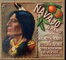 Navajo Brand VINTAGE California Orange Crate Label 1930s NOT A COPY Rare picture