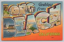 Long Beach California, Large Letter Greetings, Vintage Postcard picture