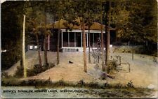 1913 Newaygo Michigan MI  Browns Bungalow Newaygo Lakes Vintage Postcard L56 picture