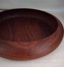 Vintage Walnut Wooden Bowl 10 Inch Round Mark MWA picture