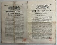 Antique Newspaper The Edinburgh Gazette January 1866 & February 1859 picture