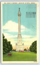 Postcard Brock's Monument, Queenston Heights, Canada linen 1948 I178 picture