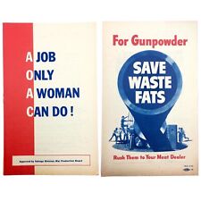 1943 WWII US War Dept Homefront Booklet A JOB ONLY A WOMAN CAN DO Save Waste Fat picture