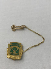 Vintage Green & 1/10 10K GF Gold Little League Pin Pinback Hat Pin picture