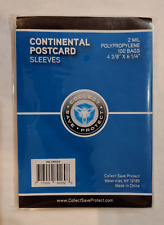 100 CSP Continental Size Postcard Sleeves 4 3/8