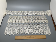 LOT OF VINTAGE HAND CROCHET OFF WHITE/ECRU LACE OR TRIM picture