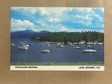 Postcard Lake Granby CO Colorado Highland Marina Boats Vintage PC picture