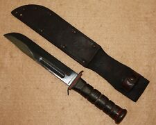 SUPER RARE ANOMALY WWII ROBESON USMC FIGHTING KNIFE W/SHEATH - REBLUED BLADE picture