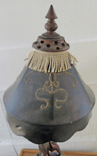 Vintage Circus Leather Table Lamp Shade Maitland Smith Style picture