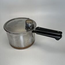 Vintage Revere Ware 1801 Copper Clad Pressure Cooker 4Qt Pot Good Condition picture