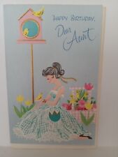 VTG Unused Happy Birthday Aunt Greeting Card By Charm Craft picture