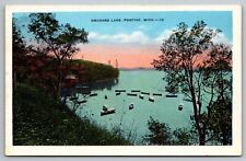 Pontiac Michigan Orchard Lake linen PostCard Posted 1935 picture