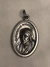 Vintage Catholic Mother Teresa Of Calcutta ~ Italy ~ Stamped Medal ~ 1” picture