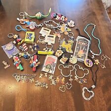 Mixed lot Disney Pins Jewelry Keychain Charm Earrings Necklace Hair Clip Button picture