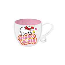 Sanrio Hello Kitty Peeking Loop Handle Ceramic Mug Large 15oz Ceramic Cup NEW picture