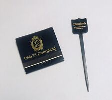Disneyland Club 33 Unstruck Matchbook AND Plastic Club 33 Hor D'oeuvres Pick picture