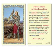 Laminated St. Joan of Arc Novena Prayer Holy Card Catholic Patron of France picture