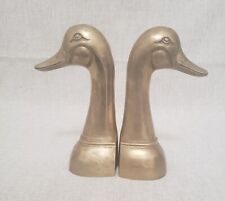 Solid Brass Vintage Duck Bookends picture