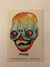 Vintage 1974 Topps Ugly Monster Sticker Trading Card FRANK picture