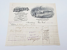 1902 Antique Document - J. B. King & Company - New Brighton - New York - Signed picture