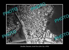 OLD LARGE HISTORIC PHOTO ZANZIBAR TANZANIA, AERIAL VIEW OF THE TOWN c1930 2 picture
