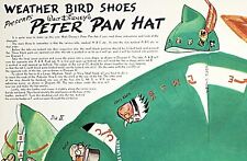 c1950s Premium Weather Bird Shoes Walt Disney's Peter Pan Hat Punch-Out Sheet picture