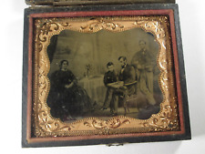 1/6 Plate Tintype of Abraham Lincoln Engraving, President Lincoln & Family 1865 picture