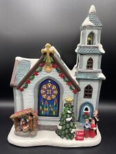 Carole Towne St. John's Church Christmas Village Nativity Lighted 2018 Rare picture