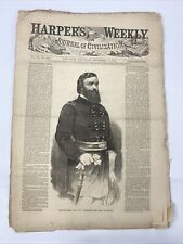 HARPERS WEEKLY September 13,1862 Major General Pope CIVIL WAR ORIGINAL Newspaper picture