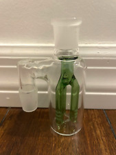 18MM GREEN CLEAR HOOKAH WATER PIPE ASH CATCHER 3ARM TREE PERC 90DEGREE picture
