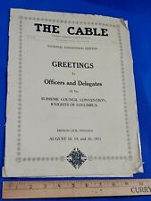 Rare 1931 The Cable Knights of Columbus French Lick Indianapolis, Indiana picture