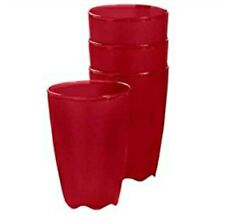 Tupperware Open House Floresta Tumblers 18 oz. Set of 4 Red NEW  picture