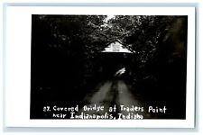 c1940's Covered Bridge Traders Points Indianapolis IN RPPC Photo Postcard picture
