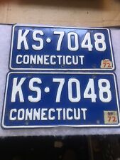 1972 Connecticut License Plates KS 7048 Pair picture