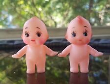 Pair of Small Vintage Soft Plastic Kewpie Babies Boy Cherubs Kitsch picture