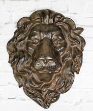 Cast Iron Aslan The King Of The Jungle Regal Lion Head Wall Plaque Figurine picture