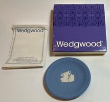 Wedgwood Blue Jasperware Trinket Fluted Pin Tray Dish Made In England 4.5