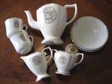 Vintage WC Bunting Co Skidmore College Teaset Tea Set Porcelain Ceramic picture