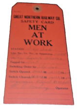 DECEMBER 1952 GREAT NORTHERN RAILWAY EMPLOYEE MEN AT WORK TAG SKY SUBDIVISION picture