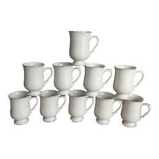 SET OF 10 - Crown Victoria Lovelace Footed Pedestal Coffee Tea Mugs picture