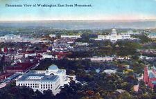 VINTAGE POSTCARD PANORAMIC AERIAL VIEW OF WASHINGTON DC FROM MONUMENT c. 1910 picture