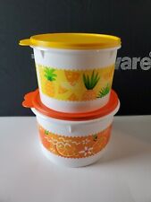 Tupperware Fruits Theme Stacking Canister Set of 2 picture