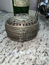 vintage metal box hinged lid picture