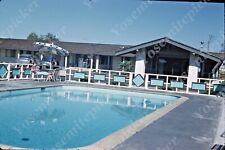 sl44  Original Slide 1950's Virginia City motel pool cars 228a picture