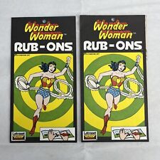 Lot Of 2 New 1977 DC Comics Letraset Action Transfers Wonder Woman Rub-Ons picture