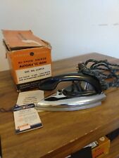 Vintage GE Steam Iron 1950's Alternating Current With Box Instructions Hang Tag picture